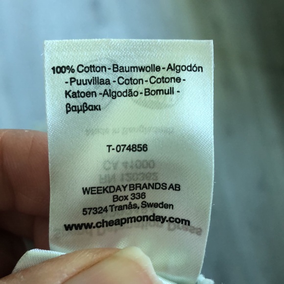 Cheap Monday acid wash denim dress size Large - Picture 7 of 7